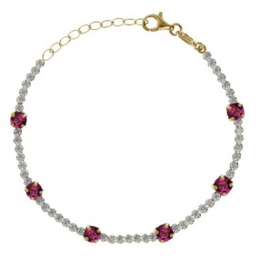ŽENSKA VICTORIA CRUZ SHINE FUCHSIA GOLD NARUKVICA SA SWAROVSKI KRISTALIMA