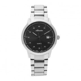 Muški Adriatica Premiere Safir Srebrni Crni Sportsko Elegantni Ručni Sat Sa Srebrnim Metalnim Kaišem