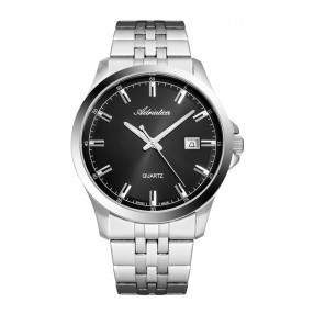 Muški Adriatica Premiere Safir Srebrni Crni Sportsko Elegantni Ručni Sat Sa Srebrnim Metalnim Kaišem