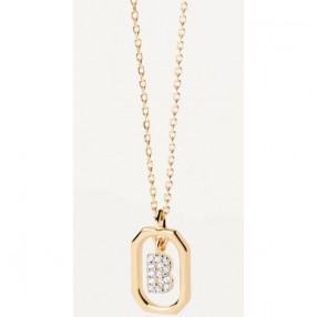 ŽENSKA PD PAOLA LETTER B ZLATNA OGRLICA SA POZLATOM 18 K