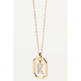 ŽENSKA PD PAOLA LETTER K ZLATNA OGRLICA SA POZLATOM 18 K