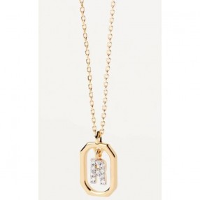 ŽENSKA PD PAOLA LETTER R ZLATNA OGRLICA SA POZLATOM 18 K