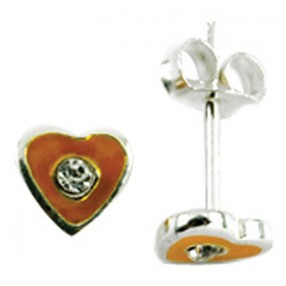 Dečje Amore Baci Junior Žuto Srce srebrne mindjuše 