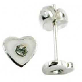 Dečje Amore Baci Junior Belo Srce srebrne mindjuše 