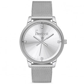 ŽENSKI FREELOOK EIFFEL BELI SREBRNI ELEGANTNI RUČNI SAT SA SREBRNIM PANCIR KAIŠEM