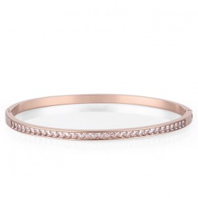 ŽENSKA FREELOOK ROZE ZLATNA NARUKVICA OD HIRURŠKOG ČELIKA