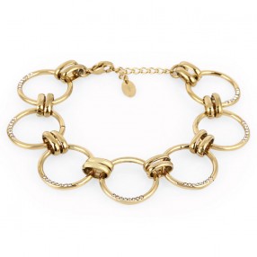 ŽENSKA FREELOOK SREBRNA ZLATNA NARUKVICA OD HIRURŠKOG ČELIKA