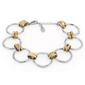 ŽENSKA FREELOOK SREBRNA ZLATNA NARUKVICA OD HIRURŠKOG ČELIKA