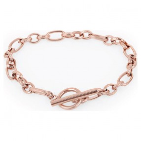 ŽENSKA FREELOOK ROZE ZLATNA NARUKVICA OD HIRURŠKOG ČELIKA