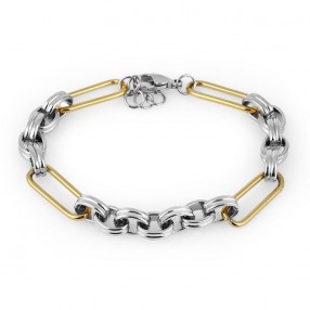 ŽENSKA FREELOOK SREBRNA ZLATNA NARUKVICA OD HIRURŠKOG ČELIKA