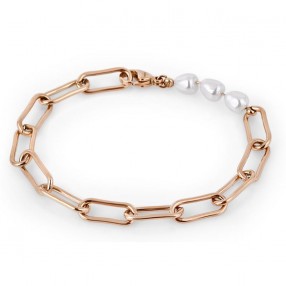 ŽENSKA FREELOOK ROZE ZLATNA NARUKVICA OD HIRURŠKOG ČELIKA