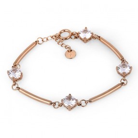 ŽENSKA FREELOOK ROZE ZLATNA NARUKVICA OD HIRURŠKOG ČELIKA