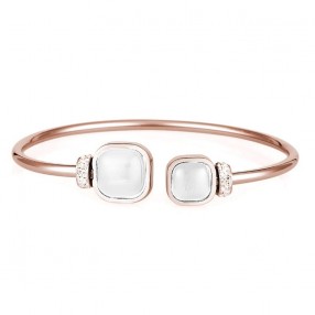 ŽENSKA FREELOOK ROZE ZLATNA NARUKVICA OD HIRURŠKOG ČELIKA