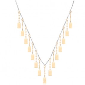 ŽENSKA FREELOOK SREBRNA ZLATNA OGRLICA OD HIRURŠKOG ČELIKA