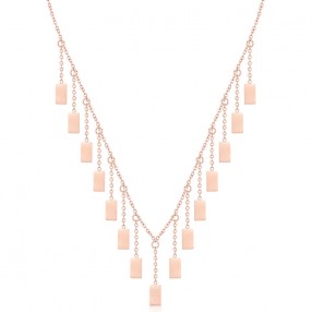 ŽENSKA FREELOOK ROZE ZLATNA OGRLICA OD HIRURŠKOG ČELIKA