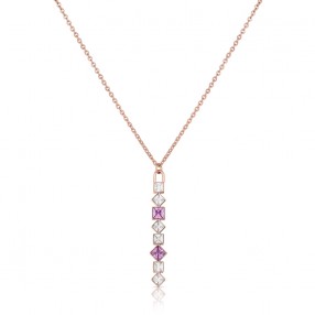 ŽENSKA FREELOOK ROZE ZLATNA OGRLICA OD HIRURŠKOG ČELIKA