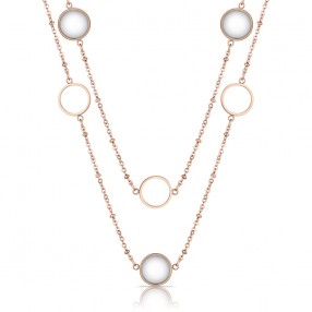 ŽENSKA FREELOOK ROZE ZLATNA OGRLICA OD HIRURŠKOG ČELIKA
