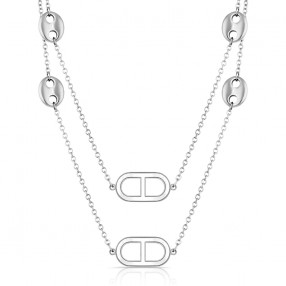 ŽENSKA FREELOOK SREBRNA OGRLICA OD HIRURŠKOG ČELIKA