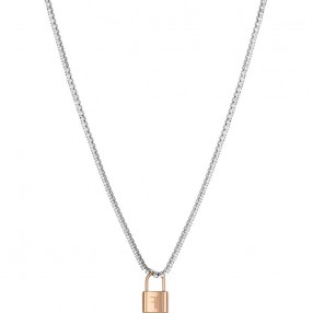 ŽENSKA FREELOOK SREBRNA ROZE ZLATNA OGRLICA OD HIRURŠKOG ČELIKA