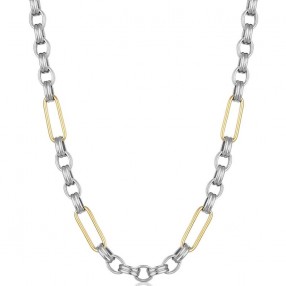 ŽENSKA FREELOOK SREBRNA ZLATNA OGRLICA OD HIRURŠKOG ČELIKA