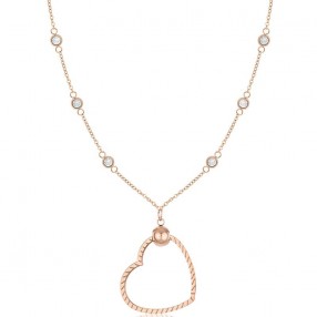 ŽENSKA FREELOOK ROZE ZLATNA OGRLICA OD HIRURŠKOG ČELIKA