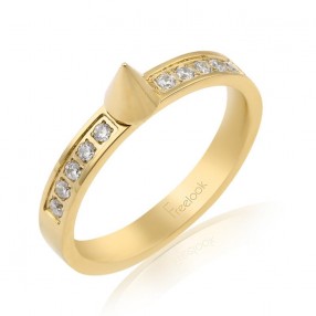 ŽENSKI FREELOOK ZLATNI PRSTEN OD HIRURŠKOG ČELIKA M