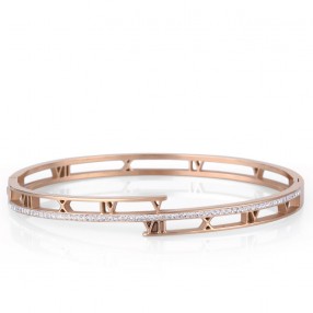 ŽENSKA FREELOOK ROZE ZLATNA NARUKVICA OD HIRURŠKOG ČELIKA