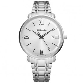 Muški Adriatica Vintage Srebrni Elegantni Ručni Sat Sa Srebrnim Metalnim Kaišem