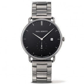 Paul Hewitt Grand Atlantic Line Crni Metalik Sivi Ručni sat sa metalnim kaišem