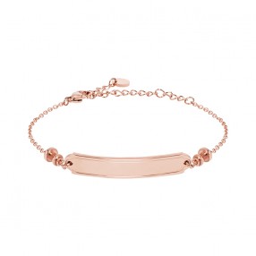 Paul Hewitt Pier Roze Zlatna Narukvica Sa Roze Zlatnom Pločicom Od Hirurškog Čelika