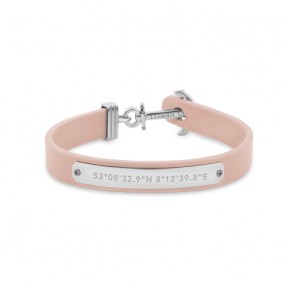 Paul Hewitt Signum Coordinates Srebrno Sidro Roza Kožna Narukvica M