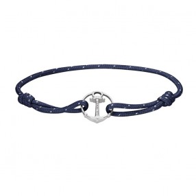 Paul Hewitt Re/Brace Plava Tekstilna Narukvica Sa Srebrnim Sidrom