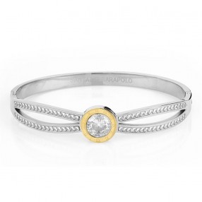 ŽENSKA SANTA BARBARA POLO SREBRNA ZLATNA NARUKVICA OD HIRURŠKOG ČELIKA