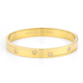 ŽENSKA SANTA BARBARA POLO ZLATNA NARUKVICA OD HIRURŠKOG ČELIKA