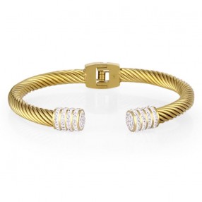 ŽENSKA SANTA BARBARA POLO ZLATNA NARUKVICA OD HIRURŠKOG ČELIKA