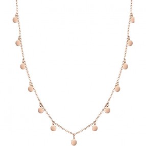 ŽENSKA SANTA BARBARA POLO ROZE ZLATNA OGRLICA OD HIRURŠKOG ČELIKA