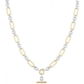 ŽENSKA SANTA BARBARA POLO SREBRNA ZLATNA OGRLICA OD HIRURŠKOG ČELIKA