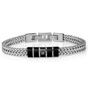 MUŠKA SANTA BARBARA POLO SREBRNA ROZE ZLATNA NARUKVICA OD HIRURŠKOG ČELIKA