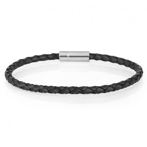 MUŠKA SANTA BARBARA POLO CRNA KOŽNA NARUKVICA L