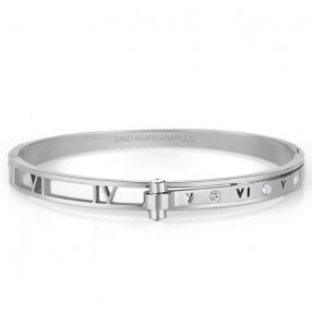 ŽENKA SANTA BARBARA POLO SREBRNA NARUKVICA OD HIRURŠKOG ČELIKA