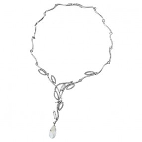 Ženska Oliver Weber Meriva Crystal Ogrlica sa swarovski belim kristalom