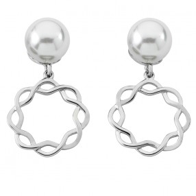 Ženske Majorica Trendy Bele Biserne Srebrne Mindjuše 10 mm