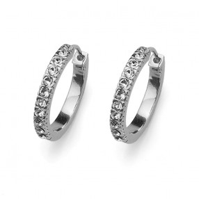 Ženske Oliver Weber Hoop Classic Crystal mindjuše sa swarovski belim kristalom