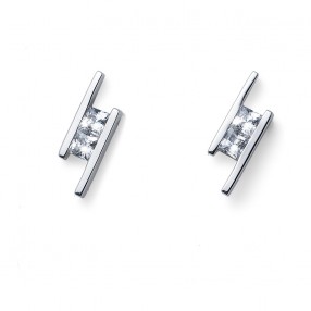 Ženske Oliver Weber Foursquare 925Ag Crystal Srebrne Minđuše Sa Swarovski Zirconia