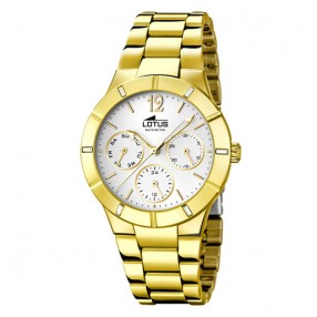 Ženski Lotus Trendy Multifunction Zlatni Beli Elegantni ručni sat