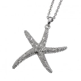Ženski Oliver Weber Starfish Large Crystal Lančić sa swarovski belim kristalnim priveskom
