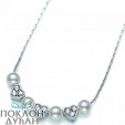 ŽENSKI OLIVER WEBER TRUST CRYSTAL PEARL LANČIĆ SA SWAROVSKI PERLAMA I BELIM KRISTALIMA