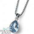 ŽENSKI OLIVER WEBER DELITE AQUAMARINE LANČIĆ SA SWAROVSKI PLAVIM KRISTALOM