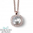 Ženski Oliver Weber Secret Crystal Roze Zlatni Lančić Sa Swarovski Belim Kristalima