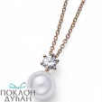 ŽENSKI OLIVER WEBER FOCUS PEARL GOLD LANČIĆ SA SWAROVSKI BELOM PERLOM I KRISTALOM